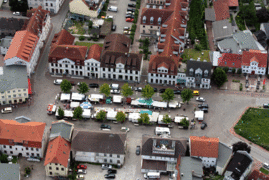 Luftbild vom Marktplatz Bad Doberan